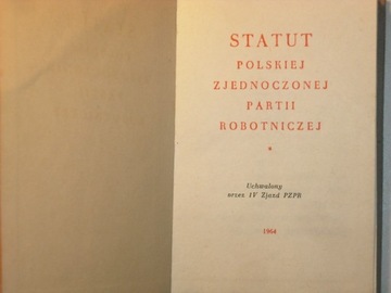 Statut PZPR  1964