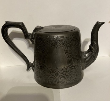 czajnik 1800’ j.h.potter w srebrze bogato zdobiony