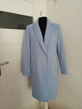 Wełniany błękitny płaszcz Reserved 38 M baby blue 