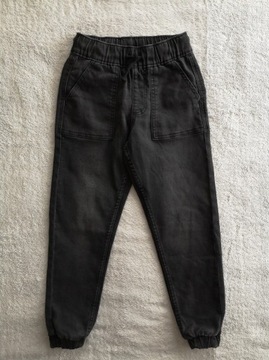 Szare spodnie jeansowe jeansy joggery 116 - 122