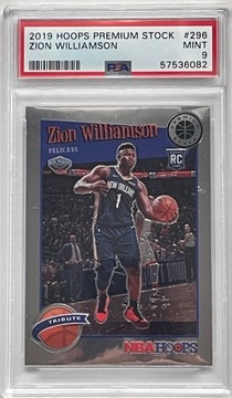 Zion Williamson karta NBA Hoops Grading PSA 9