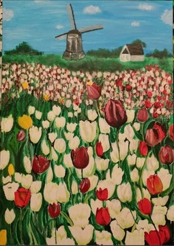 Obraz akryl na płótnie 70x100cm "Holandia"