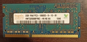 Pamięć RAM so-dimm DDR3 2GB 1333