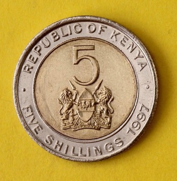 KENIA 5 SZYLINGÓW 1997