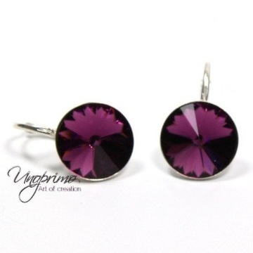 Kolczyki srebrne Rivoli Amethyst Swarovski