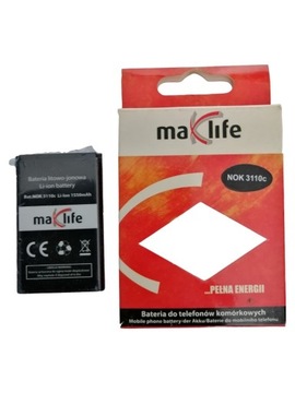 Bateria MaxLife do Nokia 3110 classic 1550 mAh