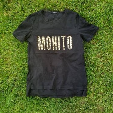 T-shirt, koszulka czarna Mohito