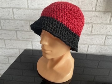 Bawełniany kapelusz bucket hat handmade