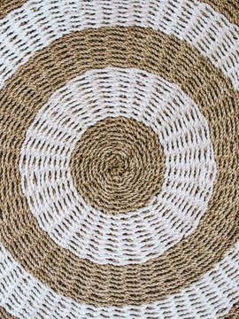 Okrągły dywan z trawy morskiej SUN KISSED handmade