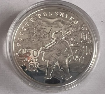 Polska 10 złotych 2008 450 lat Poczty Polskiej AG