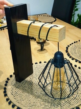 Lampa ścienna Kinkiet loftowy drewniany Wood&Decor