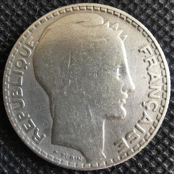 10 franków 1930 Francja Srebro 10,0g 0,680