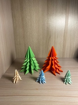 Choineczki i mikołaje 3d origami 