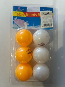 Piłeczki do tenisa stołowego Ping pong 6 sztuk
