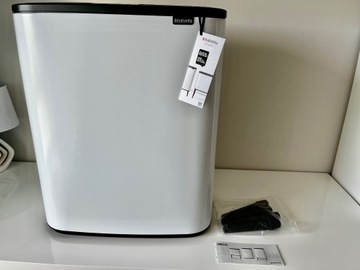 Kosz na śmieci Brabantia Bo Touch Bin 60l - biały