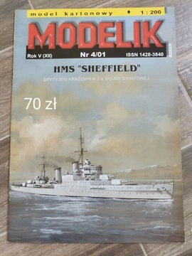 Model kartonowy HMS Sheffield
