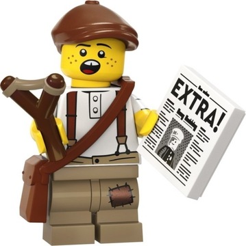 Lego figurka Dzieciak roznoszący gazety z serii 24