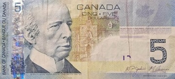 CANADA 5 Dollars banknot obiegowy