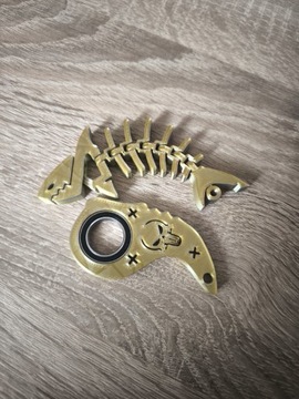 Breloczek keyrambit keyspinner zestaw Gold Silver 