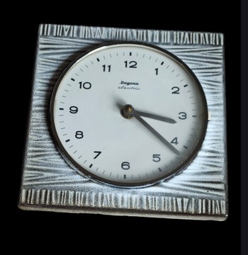 Ceramiczny zegar Dugena Electric, Vintage 