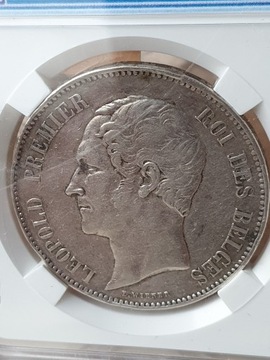 Belgia 5 franków  1851 r