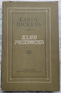 KSIĄŻKA KLUB PICKWICKA tom 2 II Karol Dickens 1953