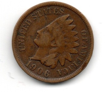 USA 1 CENT 1906 INDIANIN