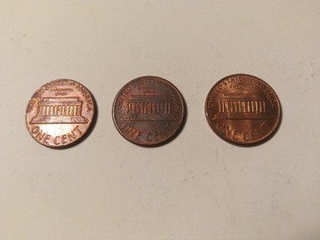 1 cent 1985/86/88 3szt. USA.