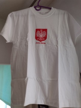 Koszulka (T-shirt) z godłem Polski (Junior L)