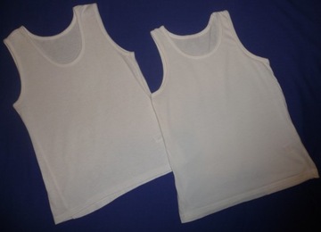 H&M F&F podkoszulki koszulki białe 2 sztuki r 128