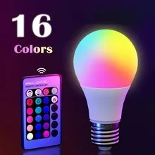 16 kolorów żarówka RGB wielokolorowa żarówka LED E