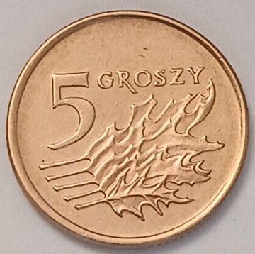 5 gr groszy 1990 r. - ładna