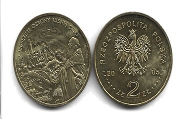 2 zł Obrona Jasnej  Góry  2005 r  NG.59