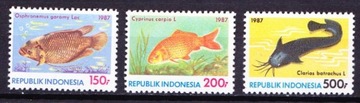 RYBY Indonezja 1987 pełna seria **