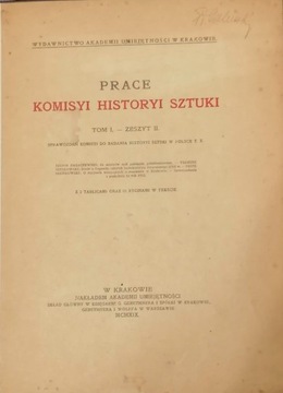 Prace komisji historii sztuki TOM I zeszyt 2