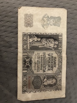Banknot 20zł 1940r Seria H