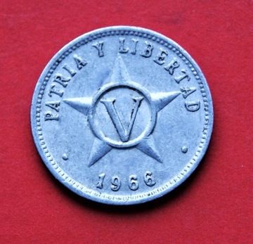 5  Centavos  1966 r  -   Kuba  stan !! 