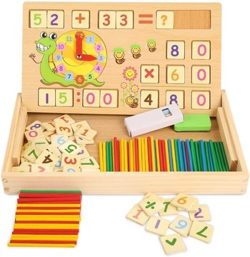 Montessori drewniana tablica edukacyjna do gry