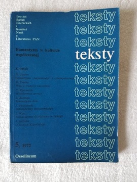 Teksty nr 5/1972 -Romantyzm w literaturze współcz.