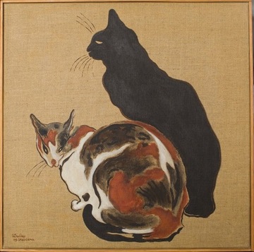 Kopia obrazu Teofila Steinlena "Dwa koty"