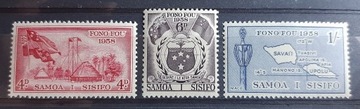 SAMOA I SISIFO** - Mi 109-111- parlament, flagi