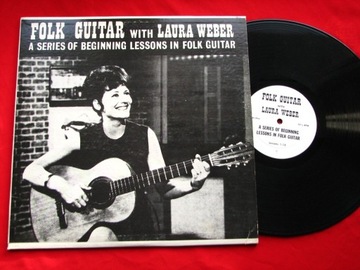 LAURA WEBER folk guitar with LP US 1966 NM PRIVATE