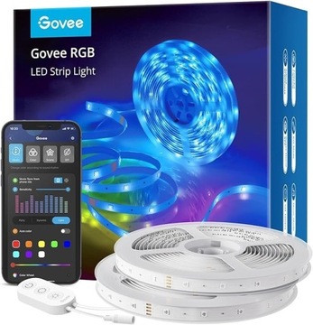 Govee Taśma LED Wi-Fi, Bluetooth, RGB 2x5m H6110