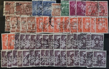Zestaw 60 znaczków kasowanych - II RP