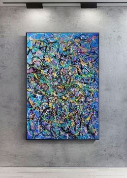 Nowoczesna abstrakcja w stylu Jackson Pollock 