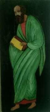 obraz św Piotr olejny (malowany na drewnie