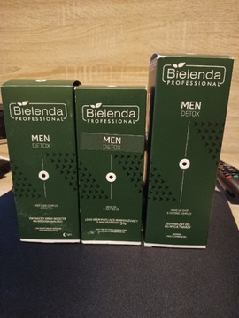 Bielenda professional men detox zestaw krem żel