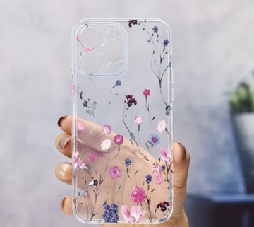 Etui modne iPhone 13 kwiatki