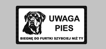 Tabliczka ostrzegawcza rottweiler