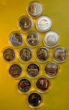 Monety 5 zł komplet 16szt. Odkryj Polskę 2014-2022